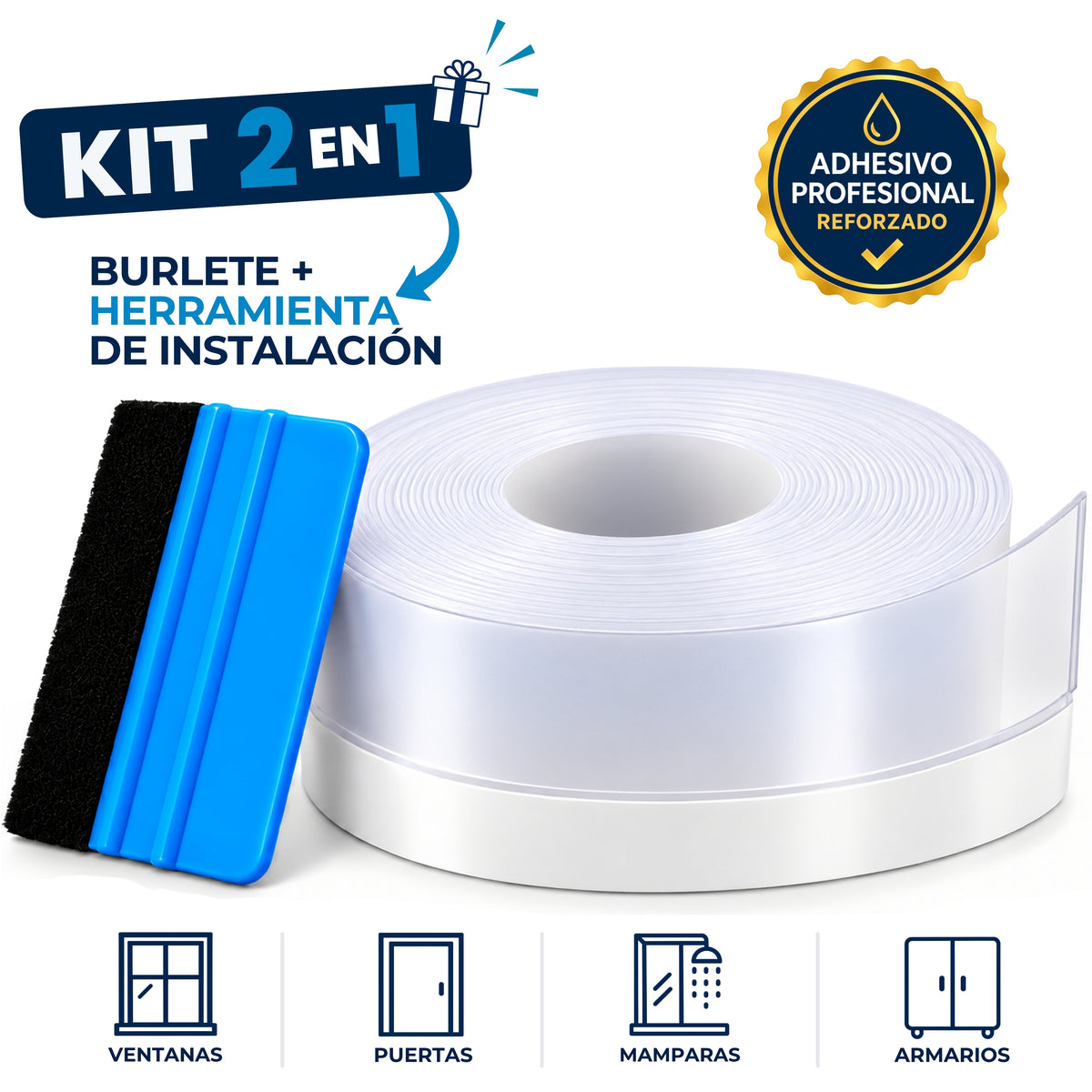 Gloon Burlete autoadhesivo premium